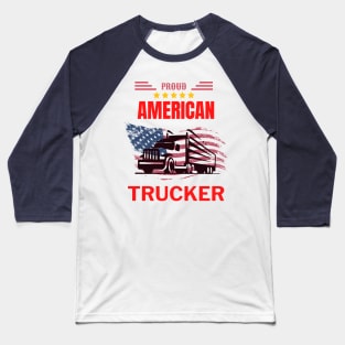 American trucker 2 Baseball T-Shirt